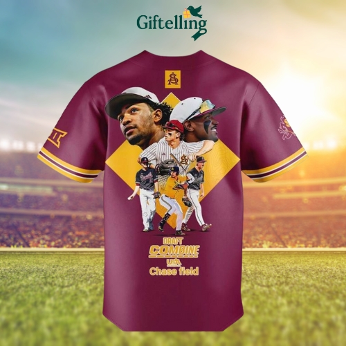 Arizona State Sun Devils X Draft Combine 2025 Red Baseball Jersey-4