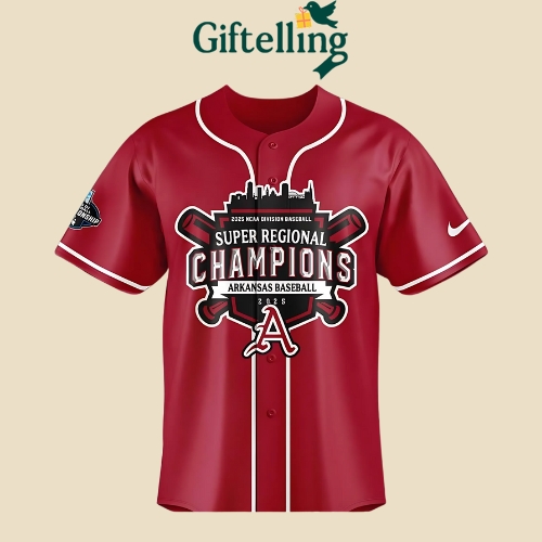 Arkansas Razorbacks 2025 Super Regionals Champions Jersey-1