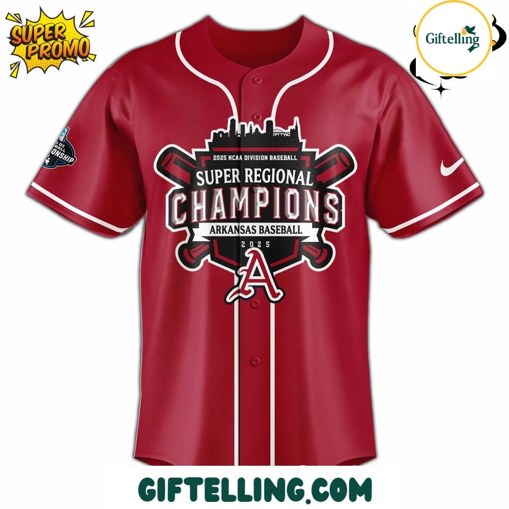 Arkansas Razorbacks 2025 Super Regionals Champions Jersey