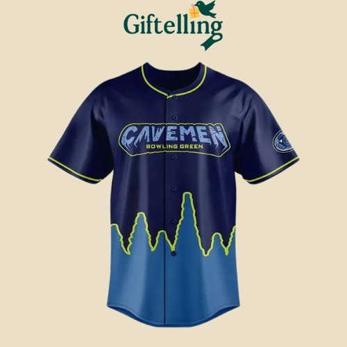 Bowling Green Hot Rods x Cavemen Special New Baseball Jersey 1
