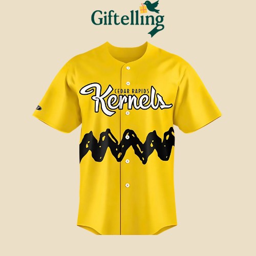 Cedar Rapids Kernels X Peanuts Day Limited Edition Baseball Jersey 1