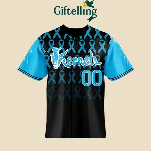 Cedar Rapids Kernels x Prostae Cancer Awareness Day Personalized Baseball Jersey 1