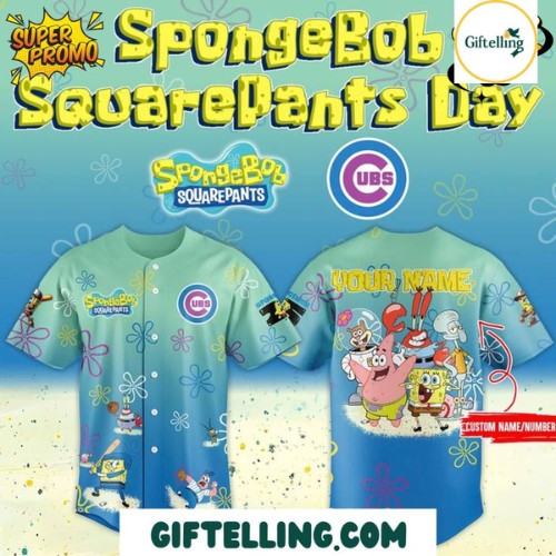 Chicago Cubs SpongeBob 25th Jersey