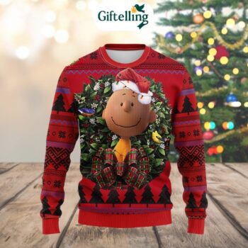 Vintage charm meets holiday sass in this Franklin Peanuts Merry Xmas 3D Ugly Christmas Sweater.