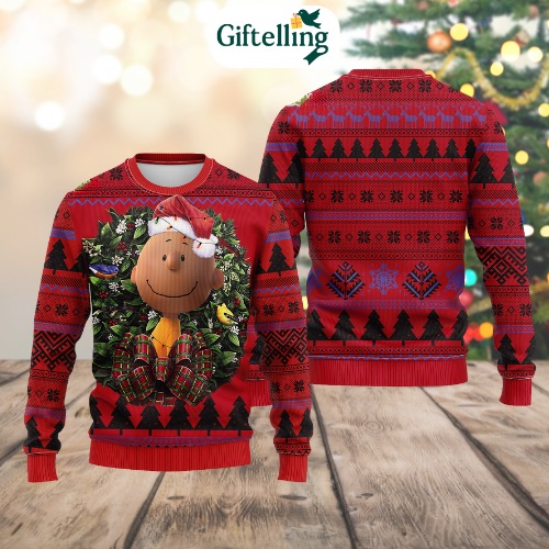 Franklin Peanuts Red Christmas Sweater 3D – Limited Edition