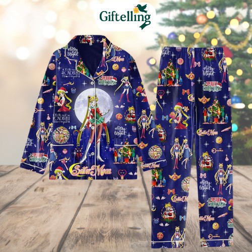 The Sailor Moon Cosmos pajama set is a shimmering tribute to the Pretty Guardians