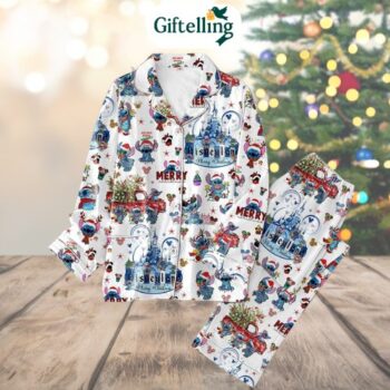 Stitch 2-Piece Christmas Pajama Set for Disneyland Fans