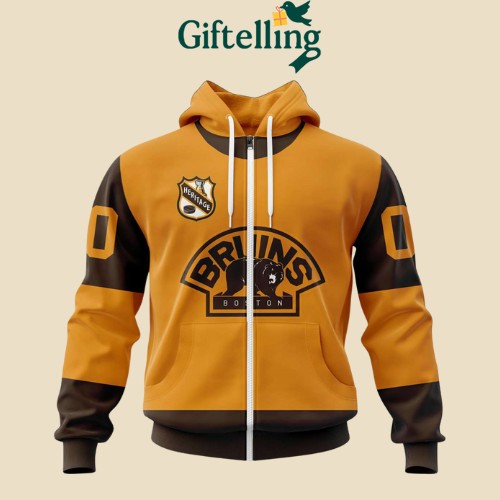 Custom Boston Bruins heritage hoodie for true NHL fans