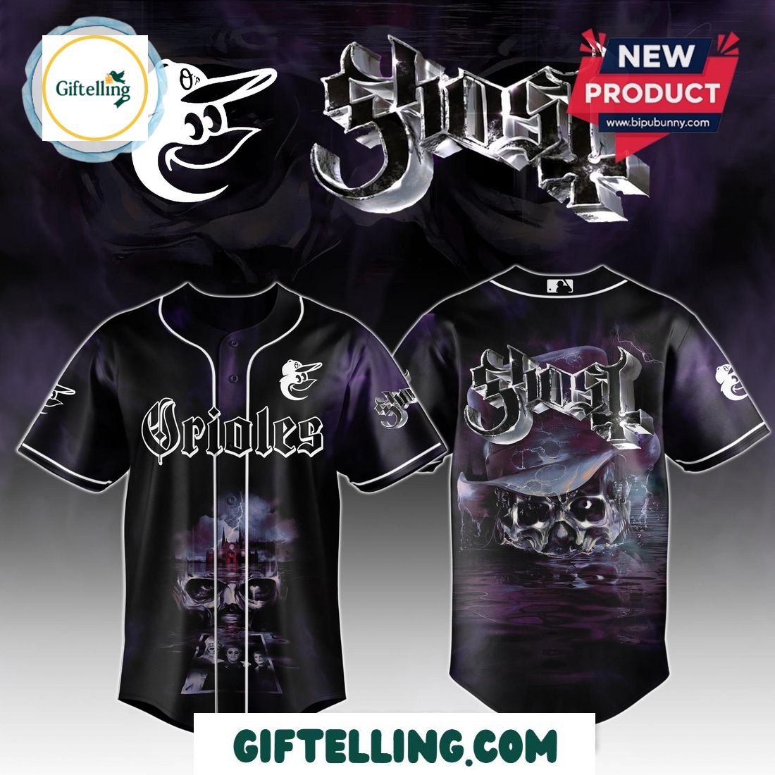 Baltimore Orioles MLB GHOST Skeletour World Tour 2025 Baseball Jersey