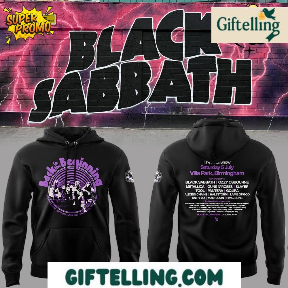 Black Sabbath Back to the Beginning Black Hoodie 2025 Special Edition