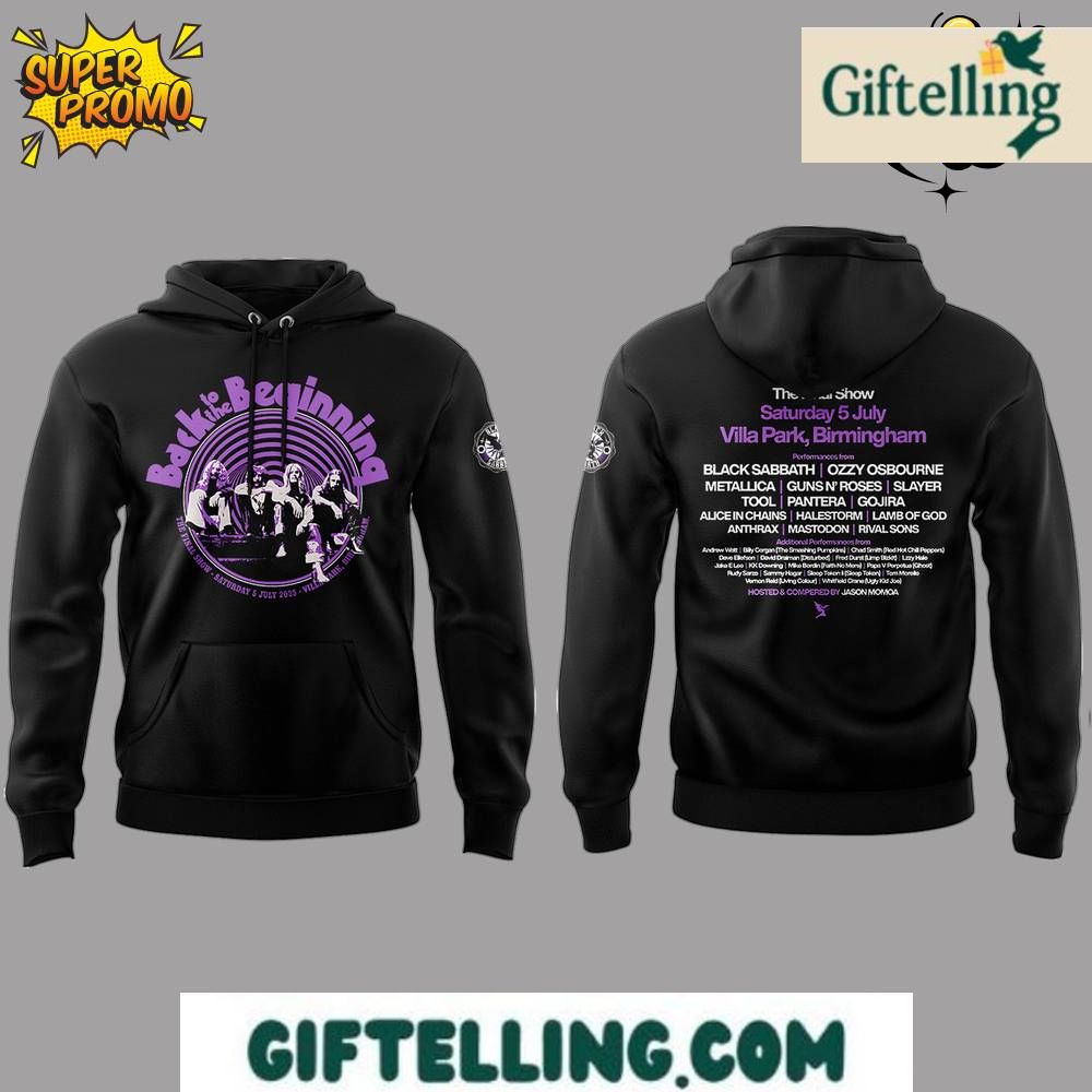Black Sabbath Back to the Beginning 2025 Special Black Hoodie