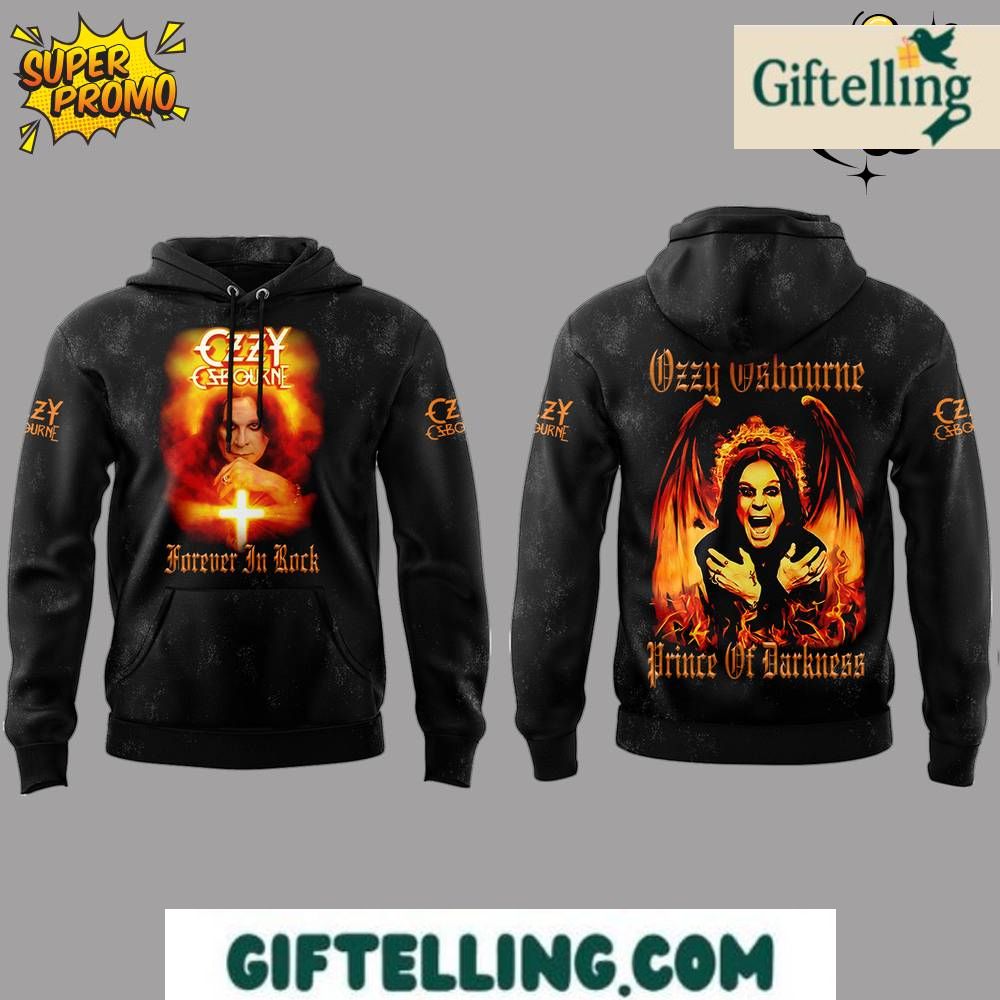 Black Sabbath x Ozzy Osbourne RIP The Prince of Darkness Hoodie