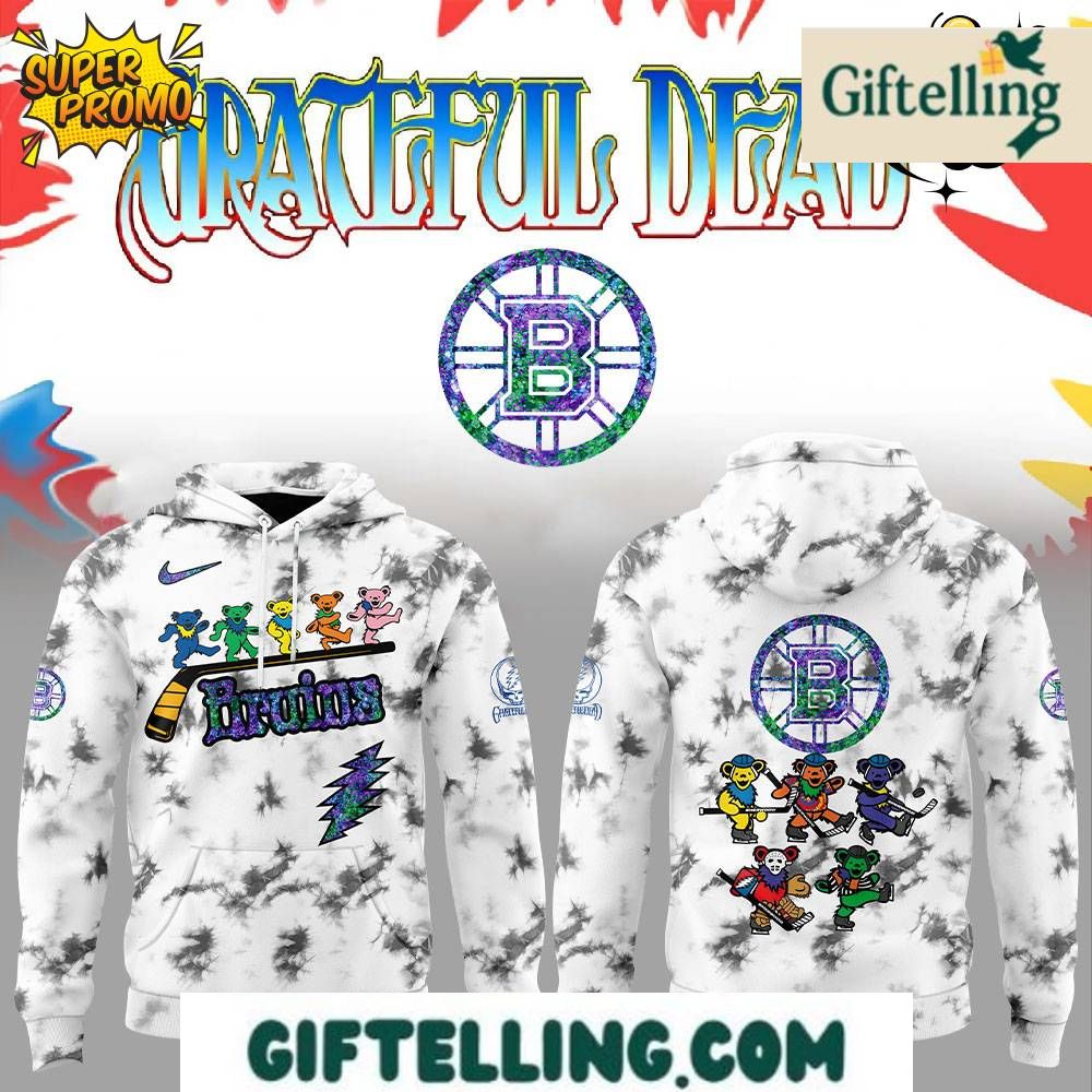 Boston Bruins x Grateful Dead Night Hoodie 2025 Special Edition