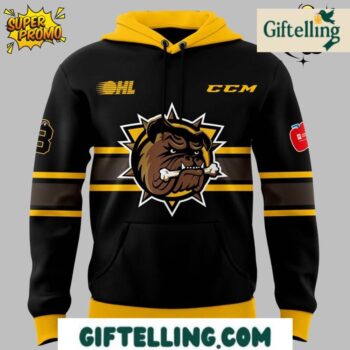 Rally behind your local hockey heroes with the Brantford Bulldogs Hoodie Special New 2025
