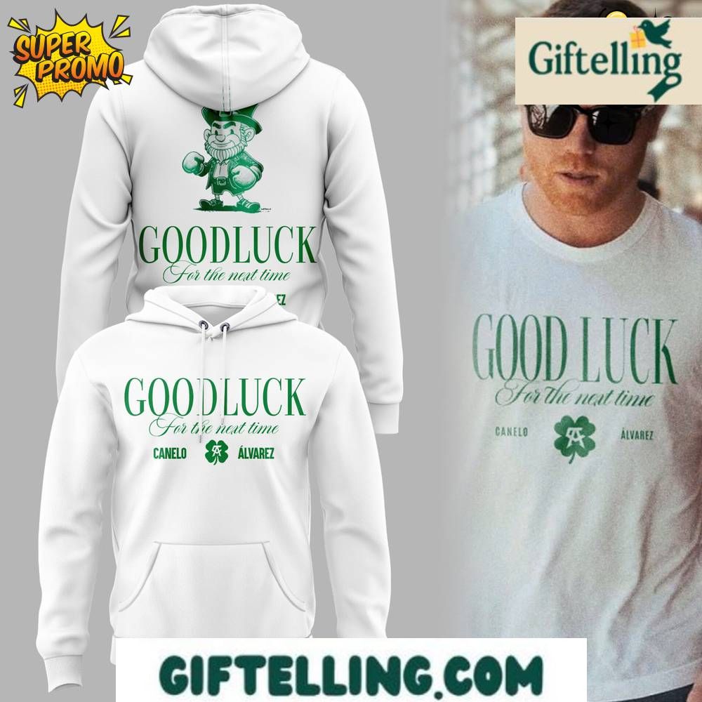 Canelo Alvarez St.Patricks Day White Hoodie 2025 Limited Edition