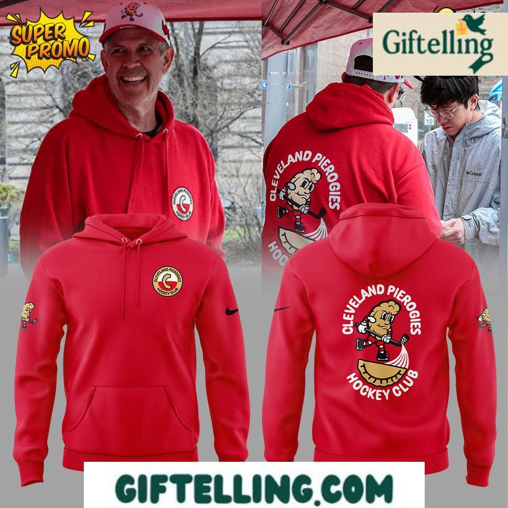 Cleveland Monsters Cleveland Red Hoodie Pierogies Uniform