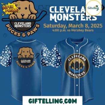 Cleveland Monsters Pucks and Paws Jersey 2025