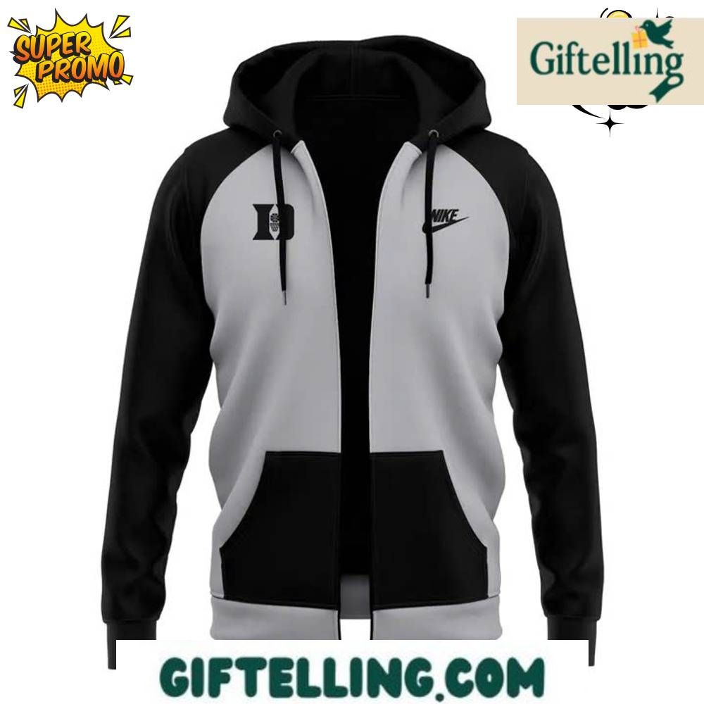 Coach Jon Scheyer Special New Black Grey Zip Hoodie