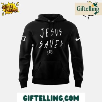 Colorado Buffaloes Jesus Saves Hoodie has available in Colorado colors with sizes S-5XL for comprehensive faith-based fan appeal.