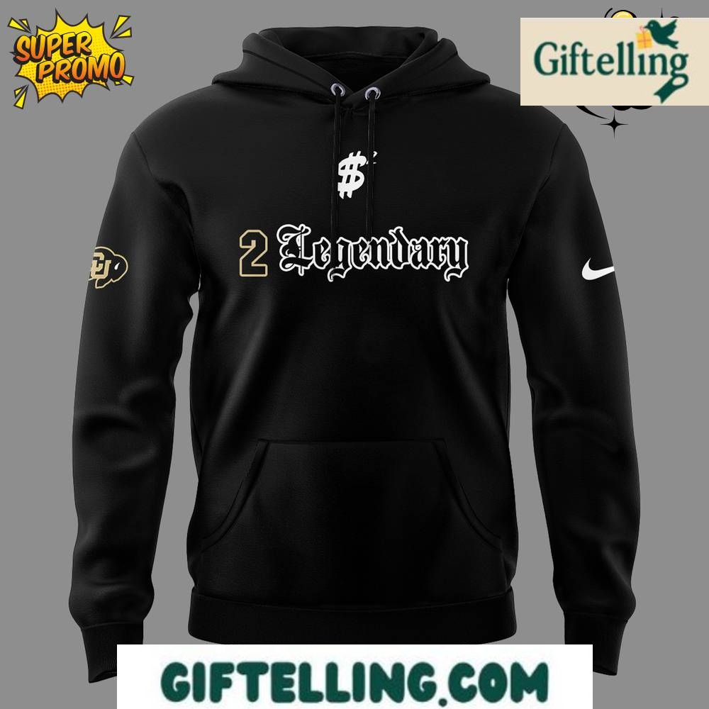 Celebrate quarterback leadership with the Colorado Buffaloes Shedeur Sanders Hoodie 2025 Black Edition