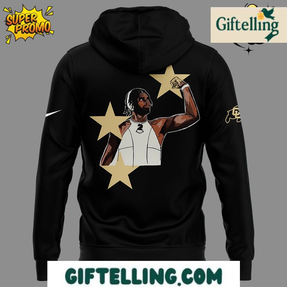 Colorado Buffaloes x Shedeur Sanders 2025 Black Hoodie