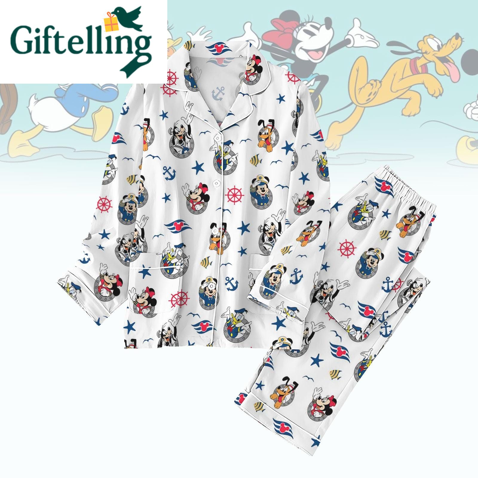Disney Cruise Pajamas Set Disney Cruise Pajamas Set for Kids Mickey and Friends Sleepwear Loungewear Halloween Gift