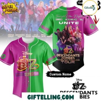 Disney Descendants Zombies Worlds Collide Custom Jersey 2025