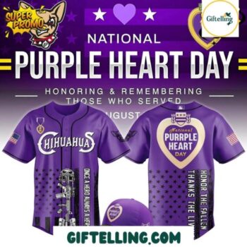 El Paso Chihuahuas Purple Heart Day Jersey 2025