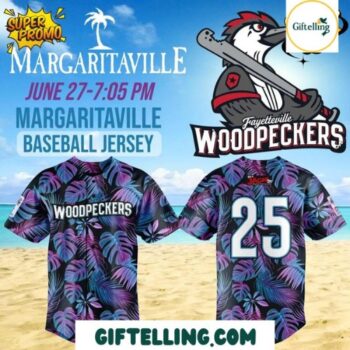 Fayetteville Woodpeckers 2025 Margaritaville Night Jersey