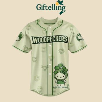 This Fayetteville Woodpeckers Algae Hello Kitty Baseball Jersey is more than merch