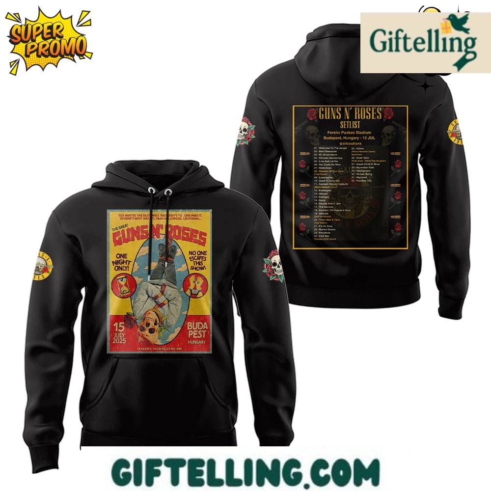 Embrace timeless rock rebellion with the Guns N' Roses New 2025 special hoodie