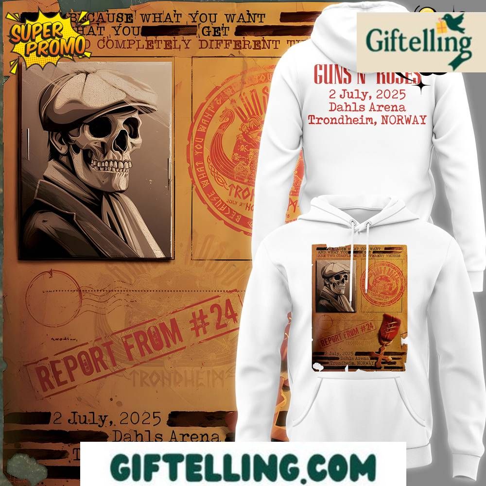 Guns N' Roses Norway Hoodie Tonight marks our first time in Trondheim
