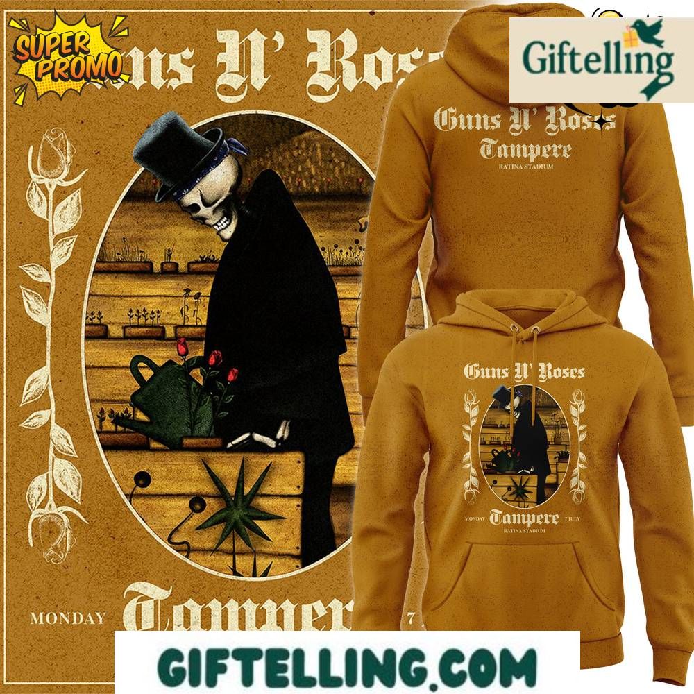 Guns N' Roses Tampere Hoodie Tour 2025 For Fans!