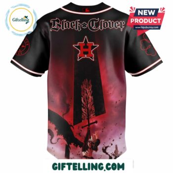 Houston Astros MLB x Black Clover has size range S-5XL with Space Magic Knight fit for cosmic spell-casting