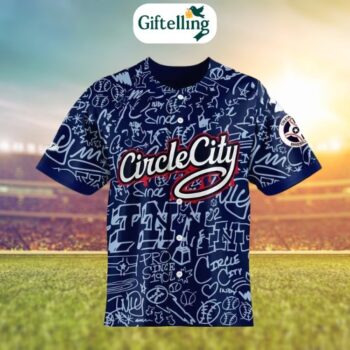 The beat drops at the ballpark! This 2025 Indianapolis Indians Music City Night Jersey is a celebration of rhythm