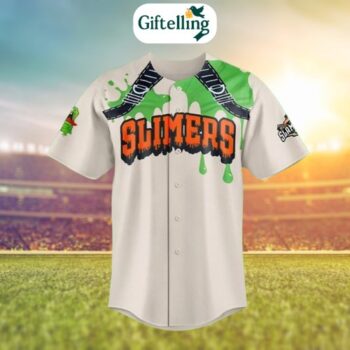 The Joliet Slammers Slimers Baseball Jersey 2025 oozes nostalgia with every stitch