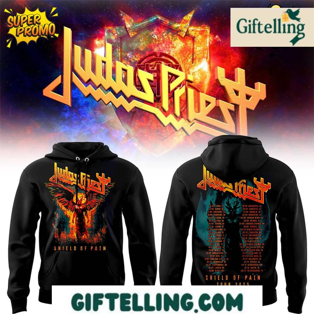 Judas Priest The Shield of Pain Tour 2025 Hoodie
