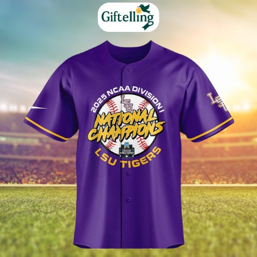 Step into legendary status with the official 2025 LSU Tiger NCAA Baseball Jersey