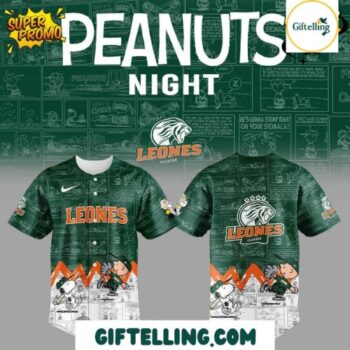 Peanuts Baseball Jersey 75th Anniversary Leones De Yucatán