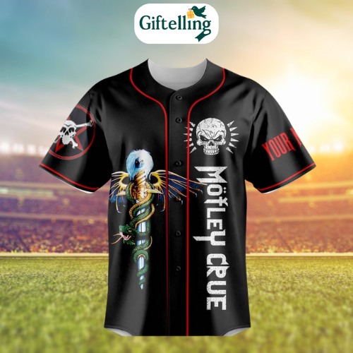 Motley Crue band baseball jersey lets you celebrate your favorite rock legends in style