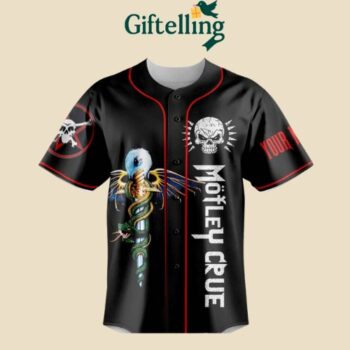 Motley Crue band baseball jersey with custom name