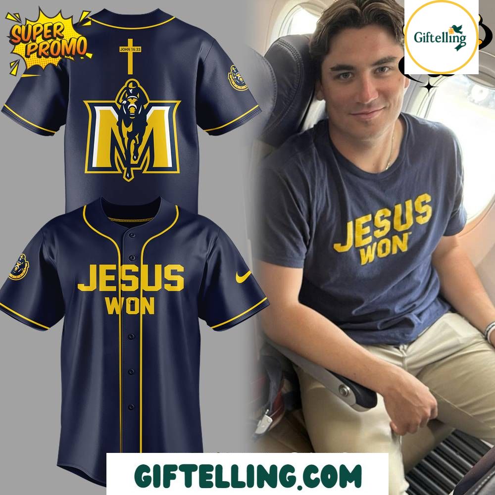 The Murray State Racers Jesus Won Baseball Jersey is more than apparel—it’s an identity piece