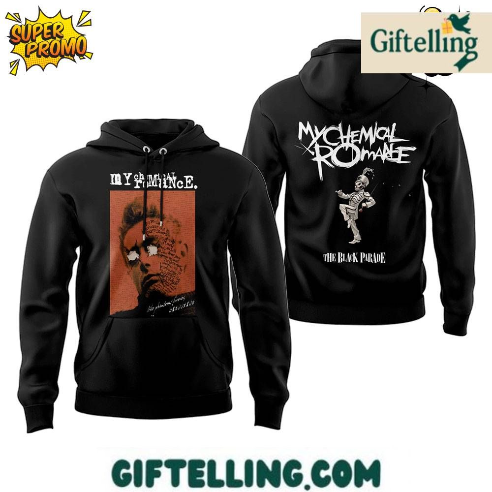 Return to the theatrical darkness and emotional intensity with the My Chemical Romance Hoodie The Black Parade MCR Tour