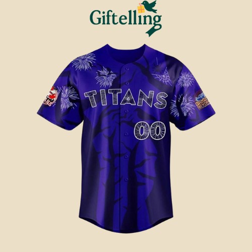 Ottawa Titans Firework Design Personalized Baseball Jersey 3