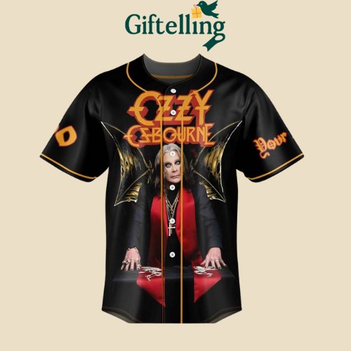 Ozzy Osbourne Prince of Darkness Baseball Jersey 4