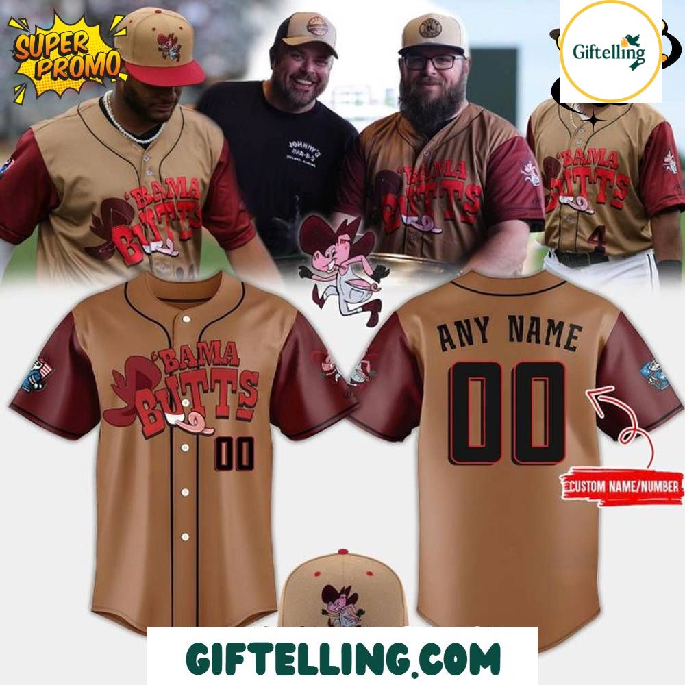 Rocket City Trash Pandas Bama Butts Day Baseball Jersey