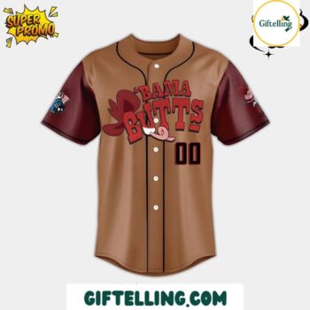 The Bama Butts Day Baseball Jersey design captures this spirit through playful elements