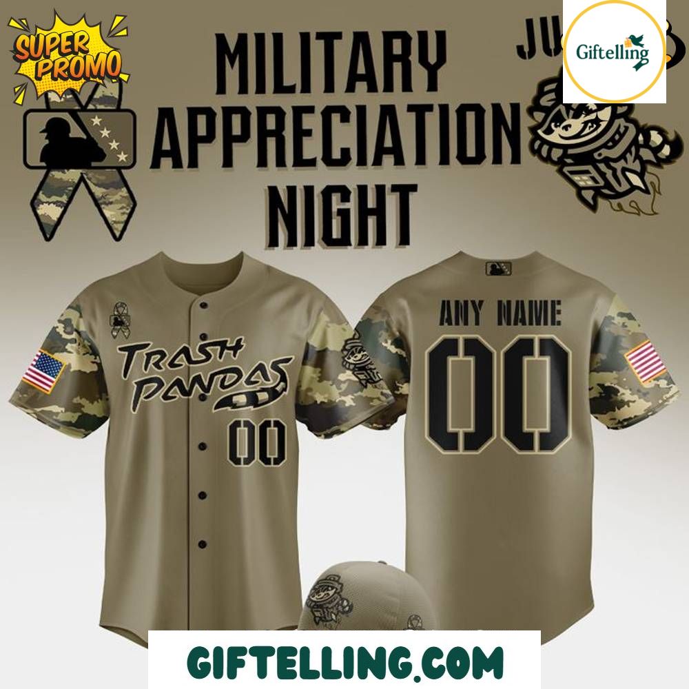 Rocket City Trash Pandas Military Appreciation Night 2025 Baseball Jersey