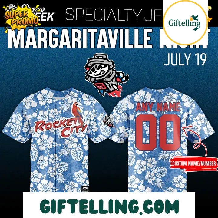 Rocket City Trash Pandas 2025 Margaritaville Night Jersey