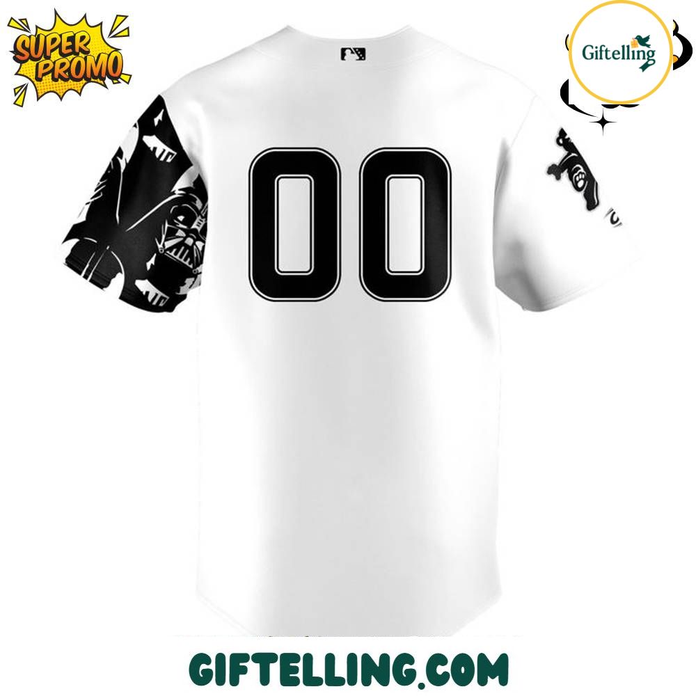 The South Bend Cubs Star Wars Night jersey design incorporates space opera elements that feel natural rather than forced